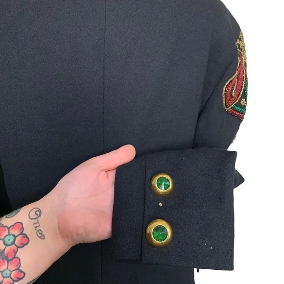 Vintage Lillie Rubin Exclusive Black Heavily Beaded Wool Bead Embellished Jacket - Picture 14 of 14